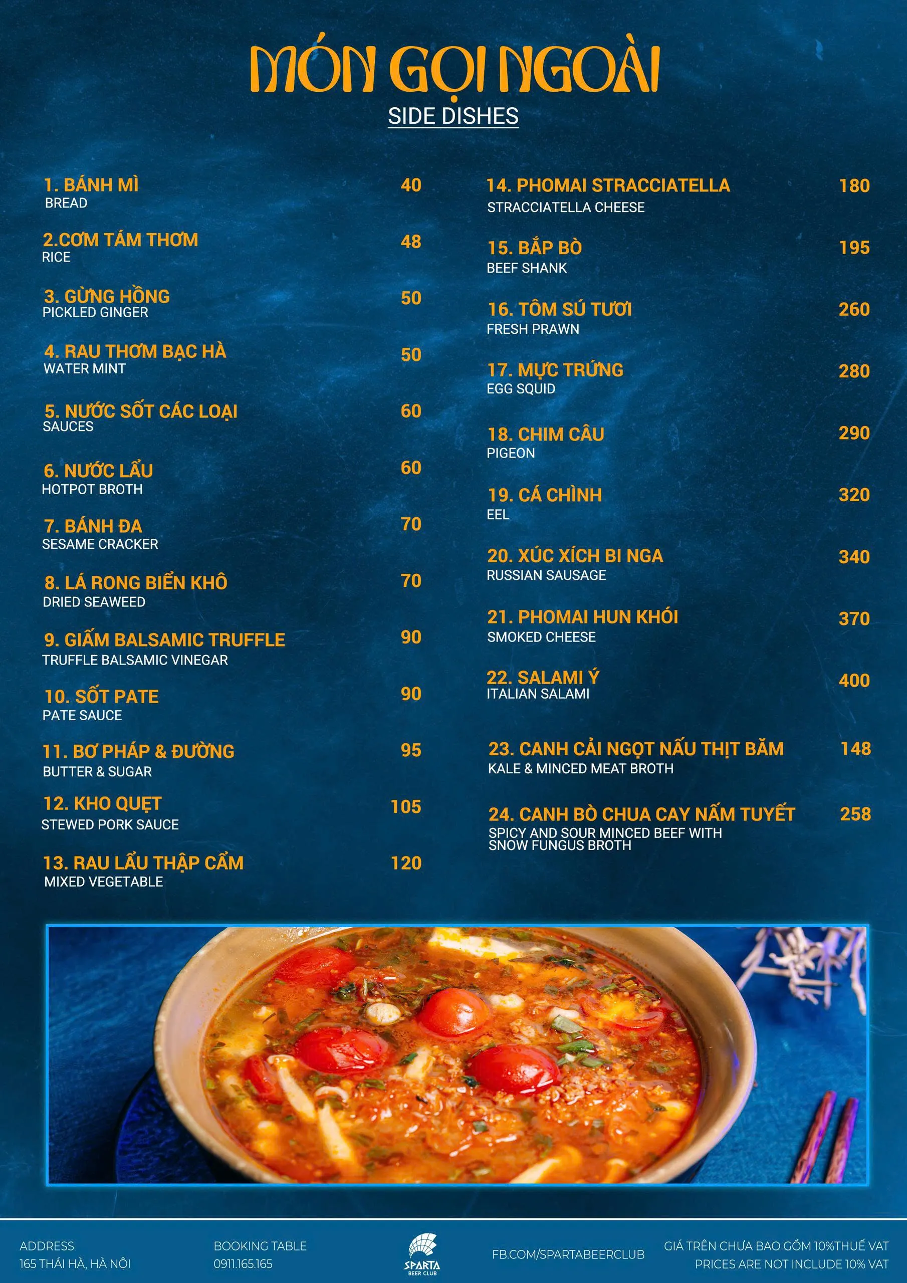 Menu trang 18